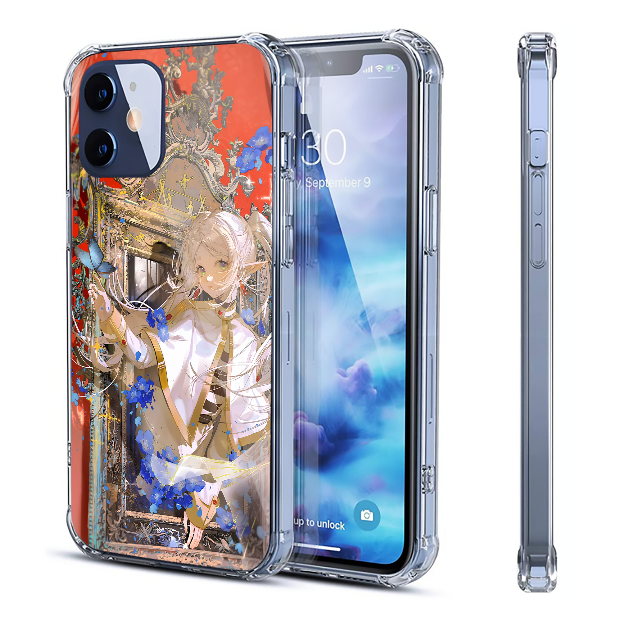 （画像用） 葬送のフリーレン Frieren 【iPhone 12シリーズ対応】透明スマホケース（クリアソフトケース）